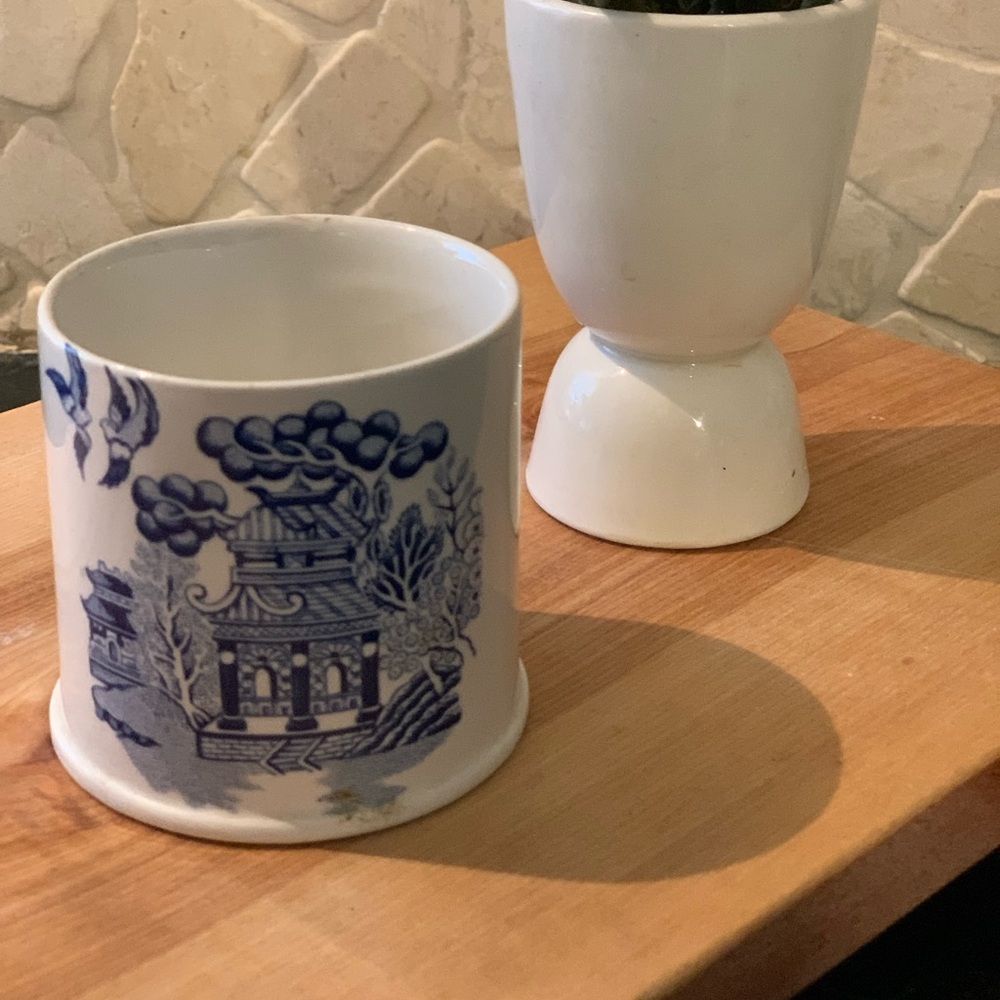 SADLER | Vintage Blue & White Jam Pot (No Lid)